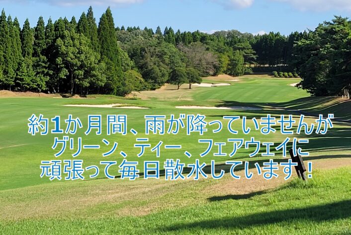 約1ヶ月間、降水量ほぼ0。全面散水中！